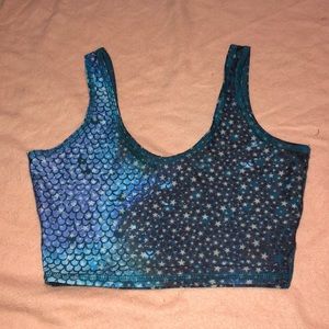 Mermaid teal lover tank